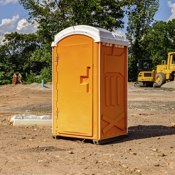 how often are the portable restrooms cleaned and serviced during a rental period in Monson Center Massachusetts